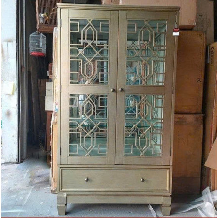 Vintage 1650-76BT : Kệ Trang Trí Cánh Kính + Đèn Led